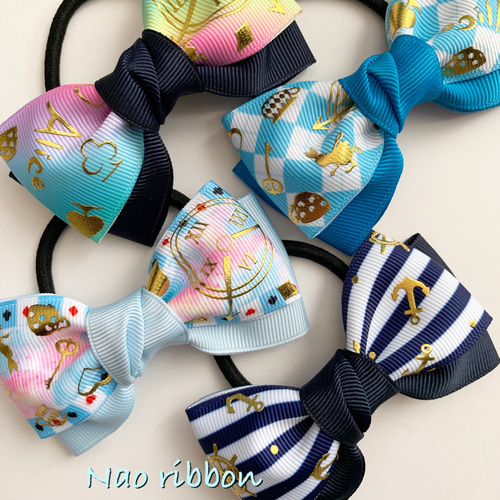 再販×9】選べる2個セット アリスリボンヘアゴム（ヘアピン） ヘアゴム