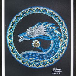 四谷快談 単行本 色紙 ポストカードなど(バラ不可) 絵ポストカードNo.57「四神 青龍」【選べる3枚】 ポストカード 染谷仁