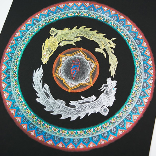 謎の輪 絵 水彩画 絵画 飾り