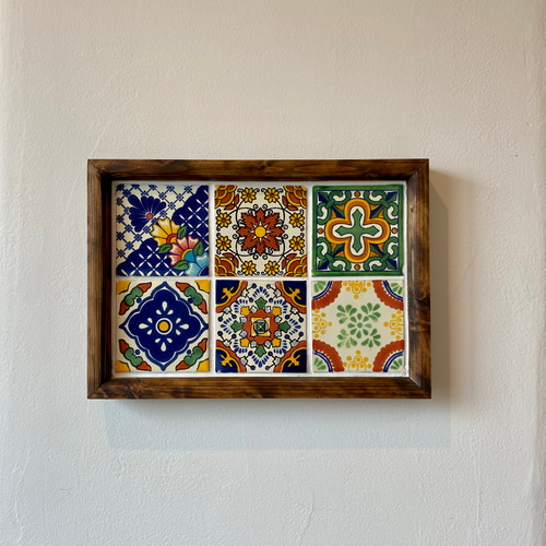 メキシカンタイルのカフェトレー【受注生産】 その他インテリア雑貨