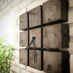 ラスティックなWood Wall Clock【受注生産】 1枚目の画像