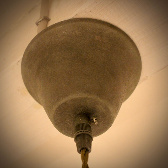 【ブロンズグリーン】モルタルシェードのpendant lamp ★受注生産★ 3枚目の画像
