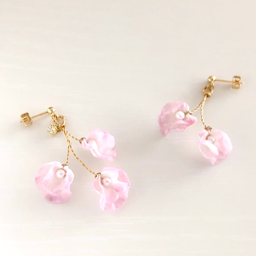 スイートピー　片耳ピアス sweet pea スイートピー ピアス