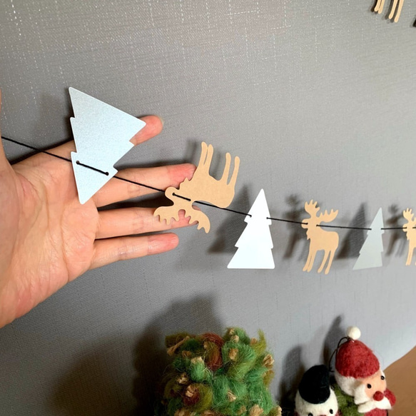 ムースともみの木のクリスマスガーランド　1.5m×1本ver 4枚目の画像