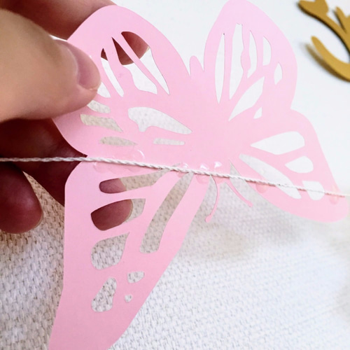 ちょうちょのバースデーガーランドセット（文字バリエーション有