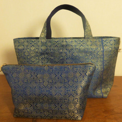 antique obi totebag＆poach 1枚目の画像