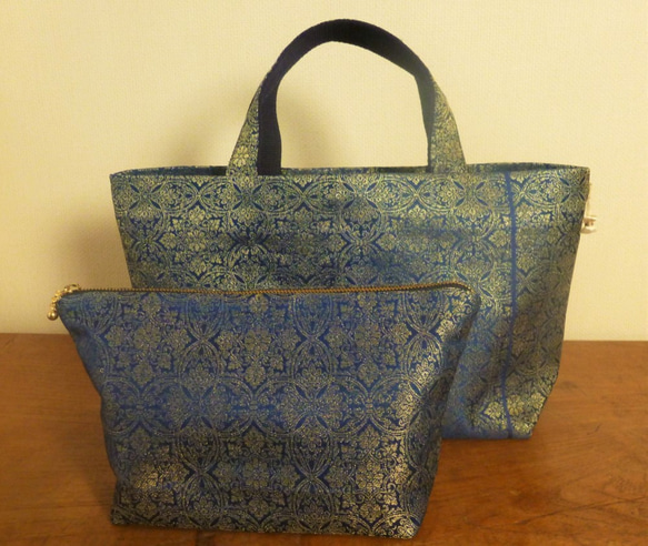 antique obi totebag＆poach 1枚目の画像