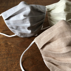 さらり夏マスク‼日本製綿麻(ライトグレー)×ハイブリッド触媒ダブルガーゼ(白) 8枚目の画像
