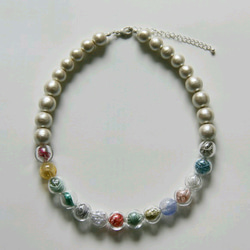 glass pearl necklace  ito 1枚目の画像