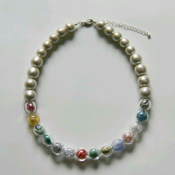 glass pearl necklace  ito 1枚目の画像