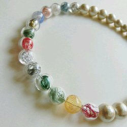glass pearl necklace  ito 2枚目の画像
