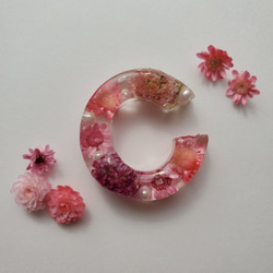 オーダー イニシャル キーホルダー チャーム レジン アルファベット