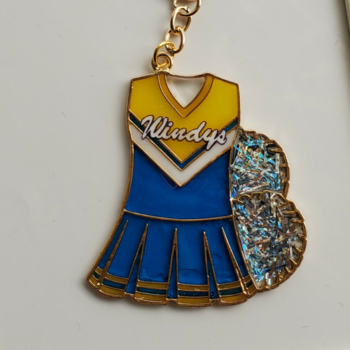 チアキーホルダー CHEER♡メガホンキーホルダー】チアネームキーホルダー・チア名