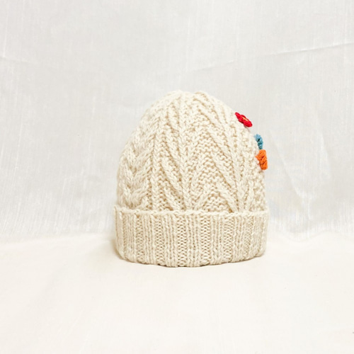 キャップ【花刺繍】ホワイト ベレー帽・ハンチング MICOTO 通販