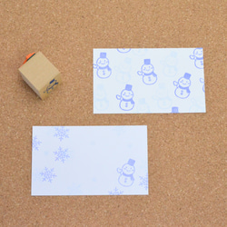 可愛い 雪だるまのはんこ　冬のはんこ 3枚目の画像