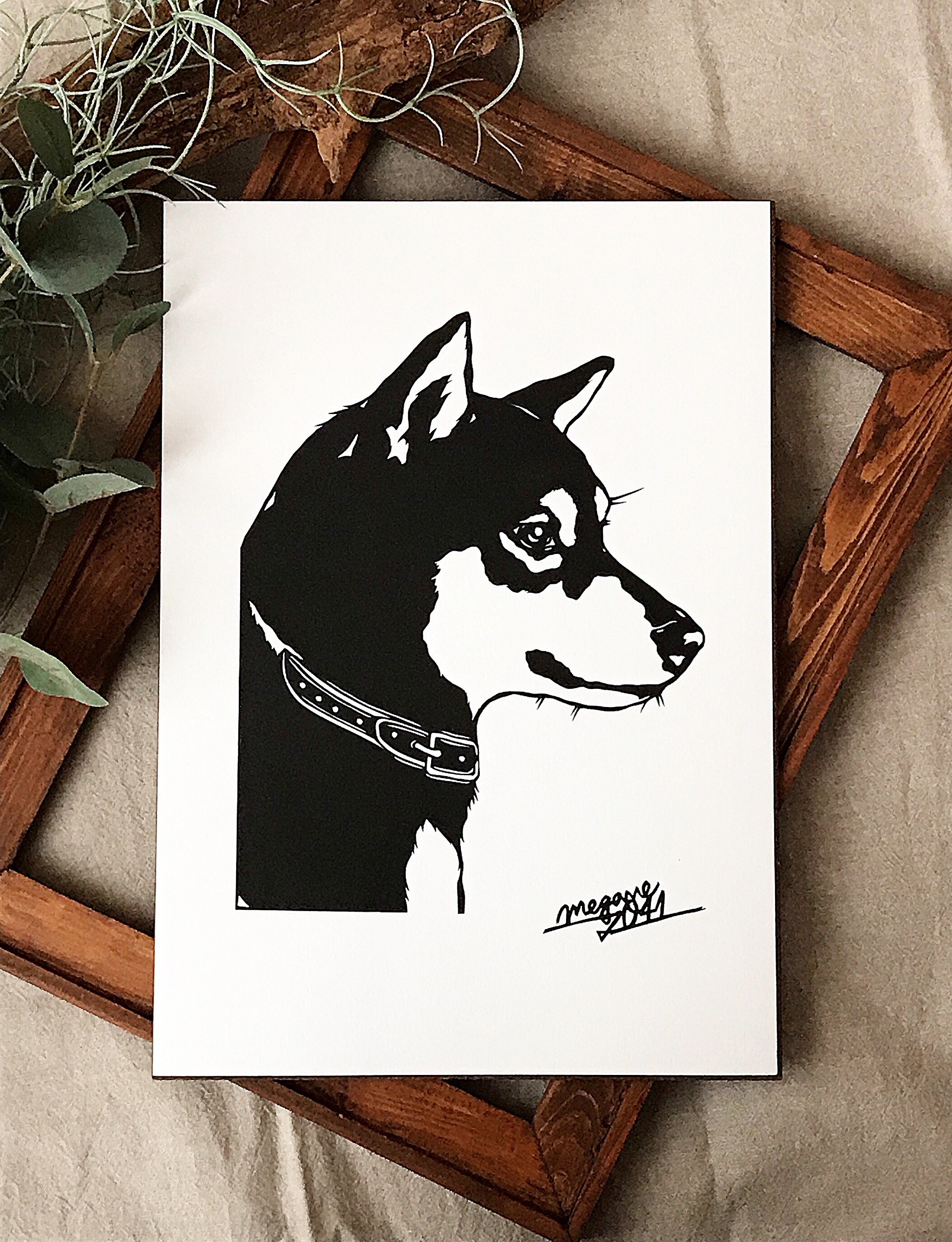 少女と犬の絵画のレプリカ（ポスター） 少女と犬の絵画のレプリカ（ポスター）