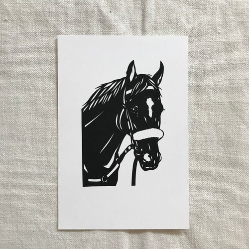 いろいろ競走馬カード 切り絵ポストカードセット(原画) 切り絵 いろいろ競走馬カード 切り絵ポストカードセット(原画) 切り絵