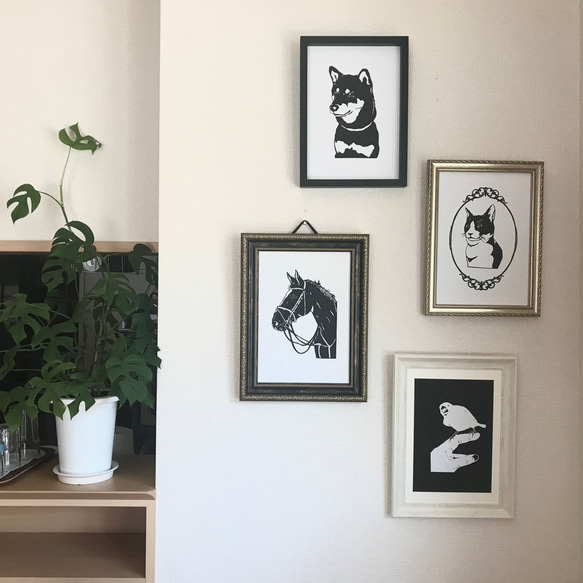 の〜んびりな猫　切り絵ポスター（原画） 5枚目の画像