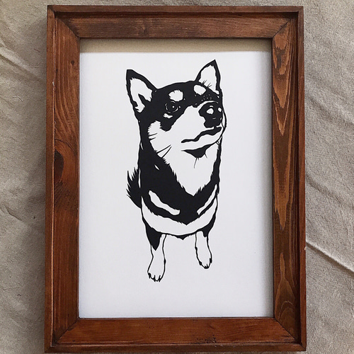 黒柴　日本画 ホットセール #shibadog #黒柴 #柴 #柴犬 犬 #shiozakiken 絵画