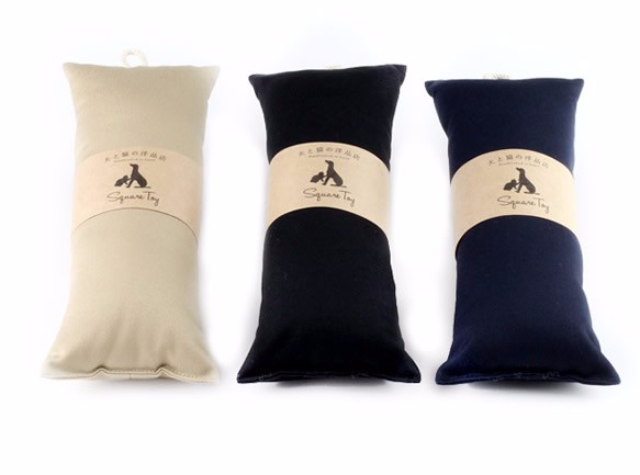 Square Toy｜猫キッカーおもちゃ（チノクロス）※黒のみ 1枚目の画像