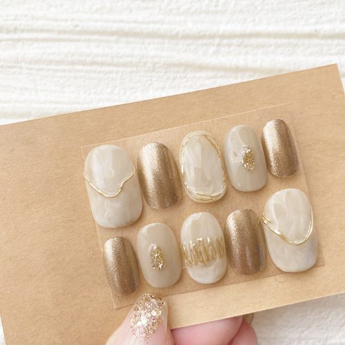 サイズオーダー♡ミルクたっぷりイチゴラテネイルチップ size order  