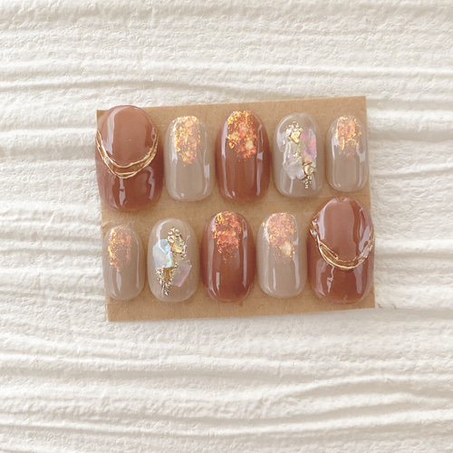 オーロラ ネイルチップ ニュアンスネイル 成人式 卒業式 前撮り 結婚式  