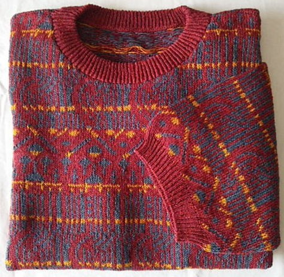 麻混で落ち着いた色合いのセーター（SW-T1） 1枚目の画像