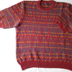 麻混で落ち着いた色合いのセーター（SW-T1） 2枚目の画像