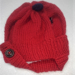 赤のイギリス国旗柄のワンちゃん帽子(CAP-43) 4枚目の画像