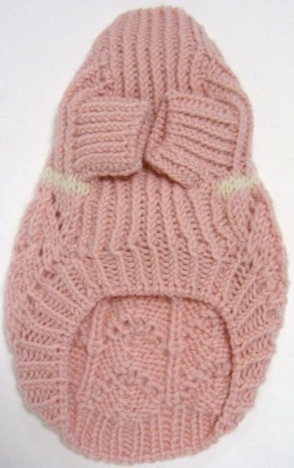 小さいワンちゃんのピンクのドレスセーター(5S-1691) 2枚目の画像