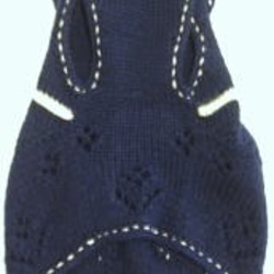 紺色に白のステッチがかわいいドレス風セーター(3S-1738) 3枚目の画像