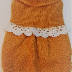 オレンジのドレス風セーター(3S-1740) 4枚目の画像