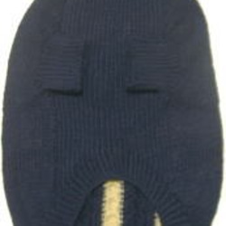 紺色にベージュの縄編みのセーター(M-1199) 3枚目の画像