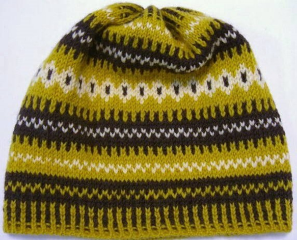 編み込み柄の帽子(CAP-603) 2枚目の画像