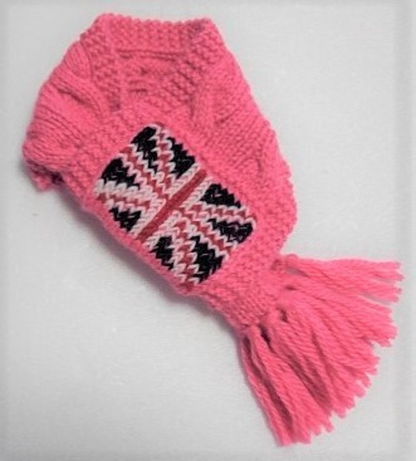 ピンクのイギリス国旗柄のマフラー(マフラーS-８） 5枚目の画像