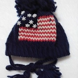 紺のアメリカ国旗柄のワンちゃんの帽子(CAP-18) 2枚目の画像