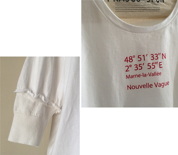 ニットリブドッキングワイドTee/OFF WHITE 4枚目の画像