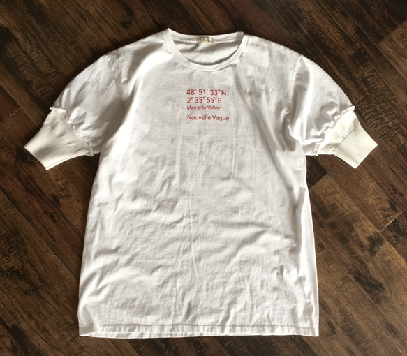 ニットリブドッキングワイドTee/OFF WHITE 5枚目の画像