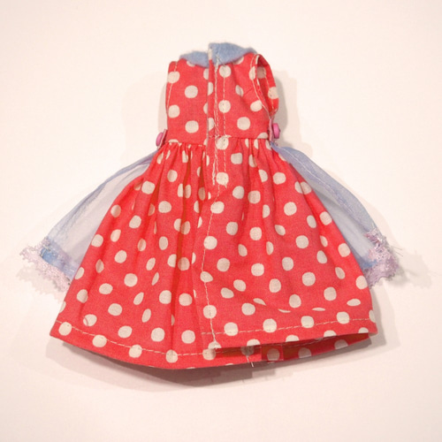 リカちゃん　ハンドメイド　エプロンワンピースセット A　No. 122 リカちゃん ハンドメイド エプロンワンピースセット A No. 122