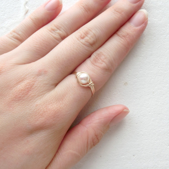 14kgf珍珠戒指 第3張的照片