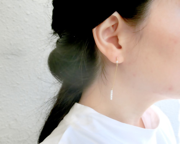 14kgf /嬰兒珍珠鍊耳環 第3張的照片