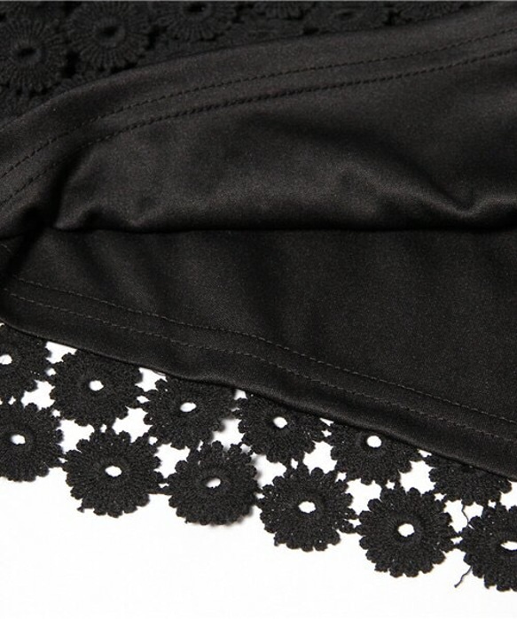 【LEPSIM】白色ケミカルレースボックススカート 2枚目の画像