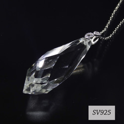 【SV925天然水晶】クリスタルネックレスA 1枚目の画像