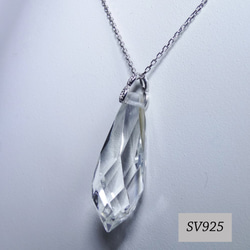 【SV925天然水晶】クリスタルネックレスA 4枚目の画像