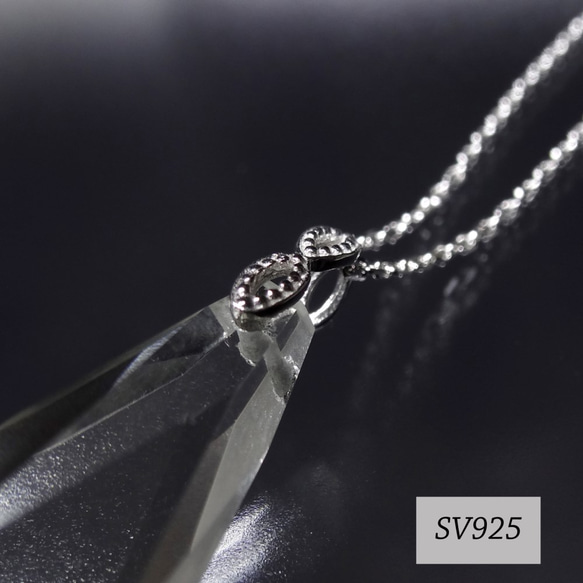 【SV925天然水晶】クリスタルネックレスA 5枚目の画像
