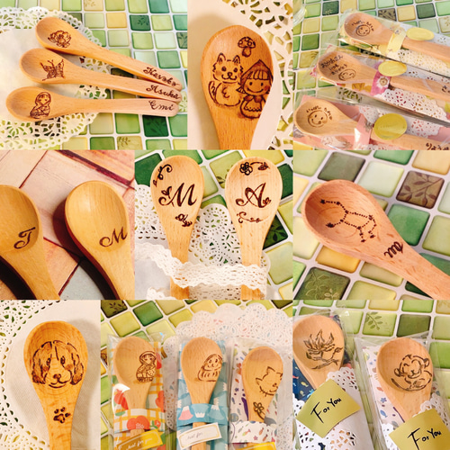 美穂さま確認専用画面♪】 ギフト ウッドバーニング イラスト 名入れ
