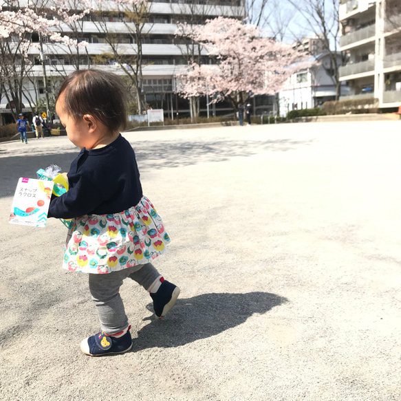 ベビーキッズのチューリップのフリルTシャツ 1枚目の画像