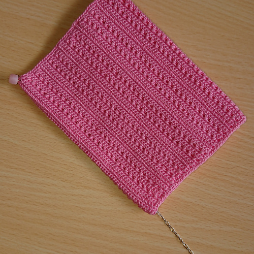 ◎送料無料【レース編みブックカバー】文庫本サイズ・ ピンク ブック  