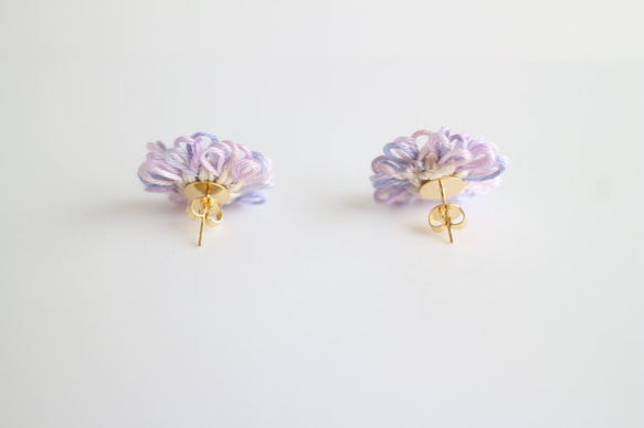 糸の花＊ピアス＊lavender color 4枚目の画像