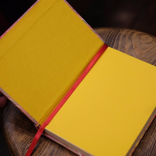 無地 フィレンツェ製 ピンクマーブルペーパー A6 COLORISノート